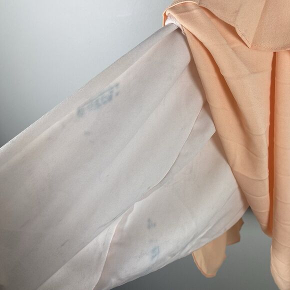 Tome Mini Dress Small Colorblock Pleated V-Neck Sleeveless Balletcore DAMAGE - Picture 8 of 10